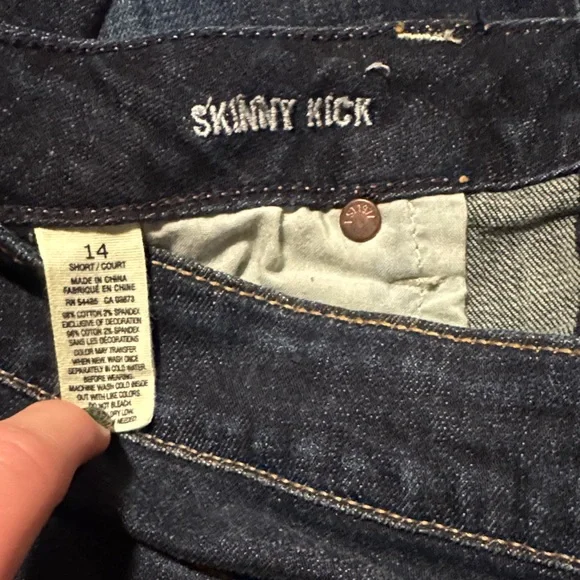 American Eagle Outfitters Skinny Kick Dark Wash Jeans - Picture 8 of 8